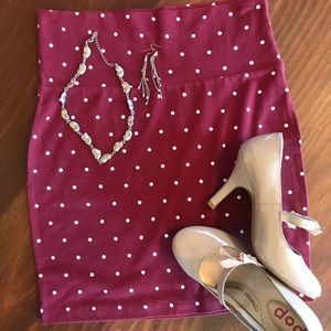 Polka Dot Bodycon Mini Skirt